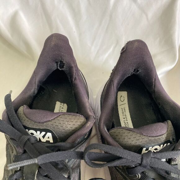 Hoka One One Clifton 8 Black BWHT 1119394 Women’s Size 7 B Running Shoes - Picture 5 of 12